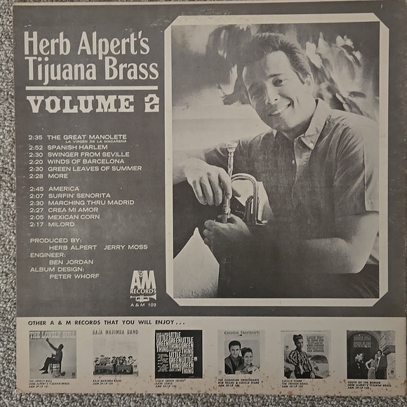 Herb Alpert & Tijuan - Herb Alpert's Tijuana Brass Volume 2 ORIGINAL LP - Picture 2 of 5
